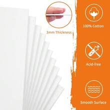 Canvas Boards For Painting 25 Pack, 5x7 Inch Canvases For Painting Art Paint Canvas Panels Gesso Primed White Blank Flat Canvas Boards Acrylics Oil Watercolor Tempera Paints - 5英寸x7英寸 - 查看 4