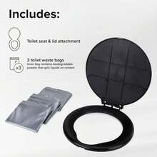 CYPNCamco 41549 - Juego de cubeta de Inodoro con Asiento 1 Unidad Tapa del Asiento del Cubo del Inodoro y Bolsas de BasuraFashion - bolsas de basura para el cesto del baño - Ver 7