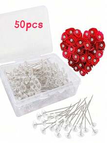 100Pcs Rhinestone Flower Stamens, Decoration For Weddings, Flowers For Valentine's Day, Suitable For Valentine's Day, Mother's Day, Graduation Season, Back To School Season, Birthday Parties And Other Flower Decorations - Multicolor - View 6