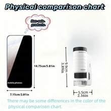 1个手持式显微镜，200倍高倍放大，无需电池，高清生物观察工具，适合儿童科学教育 - 彩色 - 查看 8