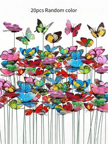 20 قطعة أعواد حديقة بأشكال فراشات ملونة، أعواد حديقة فراشات زخرفية مقاومة للماء، ديكور حفلات فراشات ثلاثية الأبعاد، أعواد ديكور الحديقة والفناء والمروج، ديكور أصيص الزراعة، ديكور الزفاف، ديكور الحديقة، ديكور منزلي حديث لعيد الحب، ديكور ملون مضيء لأصيص الزهور والنباتات، ديكورات حديقة - متعدد الألوان - مشاهدة 13