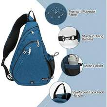 INOXTO - Bolso bandolera multiusos para hombres y mujeres