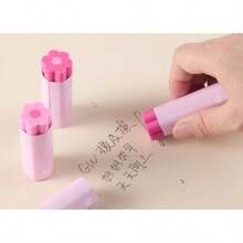 A Pack Of 10 Gradient PVC Flower Erasers School Supplies Jelly Erasers Wipe Into Strips Without Leaving Traces For Art Back-To-School Student Prizes - Multicolor - View 3