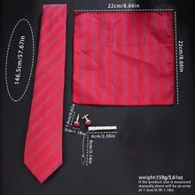 6件套男士极简轻便钱包+优雅领带套装，情人节、生日、周年纪念日送给他的完美礼物 - 棕色 - 查看 2