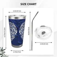 304 Stainless Steel Double Silver Edge Vacuum Insulated Drum 340g - Reusable Travel Cup With Stainless Steel Straw - This Is A Stainless Steel Water Cup About The Kansas City Baseball Royals  Theme - Leak Proof, Sweat Proof, Can Maintain Hot And Cold Temperatures For Hours, Frees Of Bisphenol A, Suitable For Car Cup Holders, Very Suitable For Match Days, Sports Events, Commuting, Office Rest And Outdoor Activities, Durable Double Wall Structure Fashionable Fan Gift - Silver - View 3