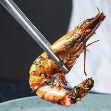 Pinzas de cocina de 10/12 pulgadas, pinzas de acero inoxidable para cocinar, barbacoa, estilismo de alimentos, belleza, reparación, alimentación de mascotas, artes y manualidades - Plata 30CM - Ver 5