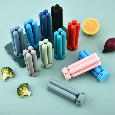 Foldable Silicone Trivets, Collapsible Design Silicone Trivets,Silicone Trivet Trivets Hot Dishes Pot Hot Pads, Non-Slip Collapsible Compact Design Expandable Silicone Pot Holder Save Much Space Kitchen Home