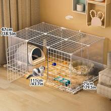 Pet Fence, Home Use Isolation Cat Cage, Dog Fence, Large Free Space Indoor Cat Nest, Assembled Cage, Cat Cage