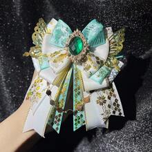 1pc Cute Decorative Bow Brooch, Handmade Pearl Chain DIY Finished Product, Otaku Idol Fan Cheering Stick, Cosplay Outfit Accessory, Lolita Bag Decoration - Multicolor - View 29