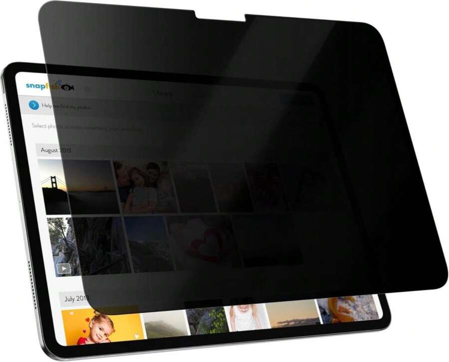 Peslv Privacy Screen Protector Compatible With IPad Pro 12.9 Inch 2018 2020 2021 2022, Anti Glare Blue Light Spy Filter Private Cover, High Sensitive Bubble-Free Easy Install Black Security Screen - Baby Pink - View 1