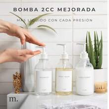 CYPNMaisoNovo Botellas Rellenables para Champú y Acondicionador Set de 3 Botellas de Plástico Transparente Bombas BlancasFashion - 227365227 - Ver 6