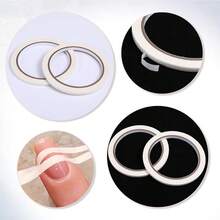 6 PCS Nail Tape For Nail Art, White Striping Tape For Press On Nails Removable Paper Tapes French Tip Nails Arts Tapes For DIY Decoration Design French Style Manicure (0.5cm +1cm) - 白色 - 查看 8
