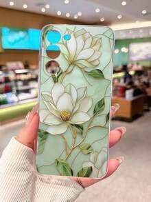1pc Thick Transparent Floral Painted Anti-Drop Phone Case, Compatible With Samsung Galaxy S26/S26PLUS/S26 Ultra, S25/S25PLUS/S25 Ultra, A17/A07/A16/A36/A26/A56/A50/A12/A32/A52/A72/A51/A21S/A13/A14, S24/S24PLUS/S24Ultra, S22/A52/A53/A54/A55, 11/12Pro/12/12X/13Pro/14Pro/15Pro, Redmi 10/9/Note9/12c/Note11pro/Note8Pro - Multicolor - View 5