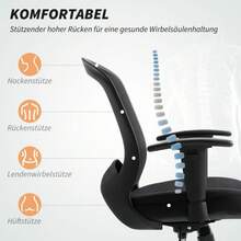 Home Office Chairs - Black - View 6