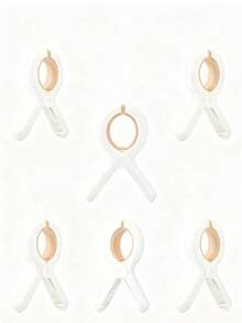 6/12件沙滩巾夹，重型塑料衣夹，毛毯晾衣夹，防风衣夹，家居用品