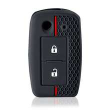 2 Funda de silicona con 2 botones para llave de coche remota para Mitsubishi TRITON 2024 2025 - Accesorios de soporte para llave, resistente a arañazos, a prueba de golpes y antidecoloración, con recortes precisos para un ajuste perfecto, cubierta protectora duradera para Mitsubishi - negro - Ver 4