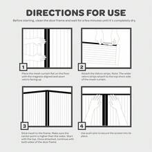 Hands-Free Mag.Netic Screen Door, Heavy Duty, Se- Sealing Screen Door Mesh Protector, Pet And Kidsssss-Friendly, Stay-Open Buckle, Keeps Bugs Out While Letting Nature In, Fits Door Size (36\ X 96\) - 36英寸x96英寸 - 查看 8