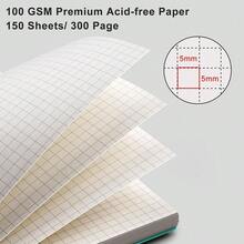 Graph Paper Notebook, 300 Pages Spiral Notebook Journal 7.6\ X 10\, B5 Large Grid Paper Notebook, 100gsm Thick Paper, Plastic Hardcover Journals For Schoolsss Engineering Math, Lake Blue - LakeBlue - View 3