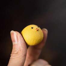 Decoración de arte de púrpura hecha a mano de mascota deé de pollo, juguete deé lindo para juego deé, adorno de escritorio llamativo, decoración de estantería - Polluelo - Ver 5