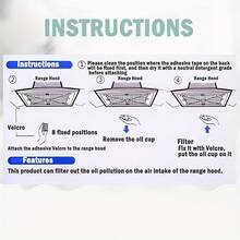 1片装卷式排气扇油滤纸 - 白色防油贴纸，防烟厨房排气扇过滤器，一次性厨房排气扇吸油贴纸高温过滤膜盖