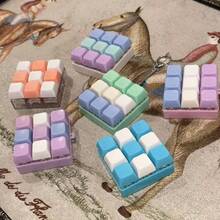 Keyboard Squeeze Toy Keyboard Fingertip Toy Keychain Pressure-Resistant Keyboard Button Finger Press Stress Relief Toy Suitable For Adults Pressure-Resistant Finger Keyboard Game Keychain Party Gift/Key Decoration - Multicolor - View 4