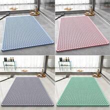 1pc Bath Tub And Shower Mat, Anti-Slip Shower Pad With Drain Holes And Suction Cups, Soft Machine Washable Rug, Home Bathroom Shower Mat, Bathroom Accessories, Bathroom Decor, Kitchen Area Rug, Laundry Room - Rice Coloured - View 2