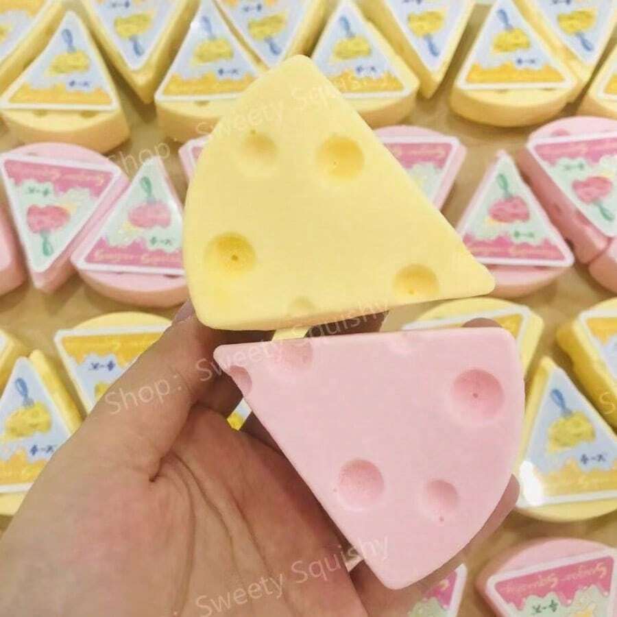 Đồ chơi bóp mềm hình pho mát hai màu, đàn hồi chậm, giúp giảm căng thẳng, quà tặng thư giãn. - Nhiều màu - Xem 1