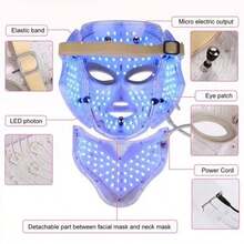 Red Light Therapy Face Mask For Facial Care, LED Facial Light Therapy, Infrared Face Mask, Suitable For Home, Work, Travel, Yoga, And As A Gift For Women - 美規A型插(110-127V) - 查看 3