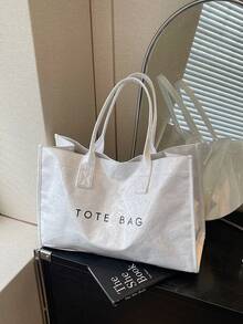 Túi tote nhựa trong suốt dung tích lớn, thời trang mới, có quai xách, chống thấm nước, phong cách đường phố cổ điển. Kiểu dáng mềm mại kiểu Nhật, phù hợp cho học sinh, tập thể dục, yoga, du lịch. Có thể dùng như túi cho mẹ, kiểu dáng tối giản, họa tiết ngôi sao, bề mặt nhăn, chất liệu giấy tổng hợp, rất phù hợp cho cuộc sống hàng ngày, mua sắm, du lịch, giải trí. - Xem 6