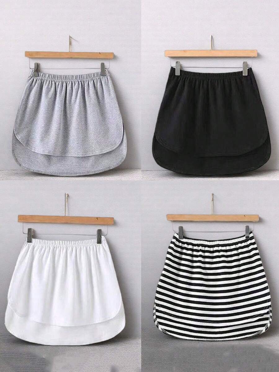 蕾丝边吊带裙打底衫，可搭配卫衣，适合春、秋、冬季穿着。 - 彩色 - 查看 1