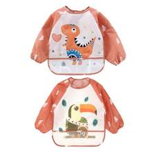 2pcs Baby Reversible Long Sleeve Bibs, Infant Toddler Feeding Smock, Art Painting Apron For Boys And Girls - Multicolor - View 11
