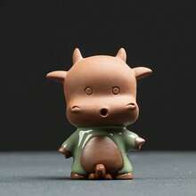 Figuras de cerámica creativas, niño orinando, adornos de mascota deé, rociador de agua, pequeño monje, accesorios de juego deé boutique, muebles - relajado - Ver 9