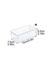 4-częściowe przezroczyste pudełka do przechowywania kubków i łyżeczek, kosz do przechowywania kosmetyków, stojak do przechowywania produktów do pielęgnacji skóry, pudełko do przechowywania w komodzie sypialnianej, przezroczysty organizer do szuflady z możliwością układania w stosy, wielofunkcyjne pudełko do przechowywania na biurku, wielofunkcyjne pudełko do przechowywania na biurku, pudełko do sortowania przegródek w szufladzie, organizer oszczędzający miejsce - Wielokolorowe - Zobacz 11