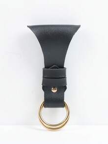 1PC Vintage Medieval Skirt Clip, Retro Faux Leather Belt Skirt Holder With Double Ring, Renaissance Costume Accessory For Women - A - View 5