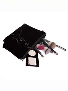 1个3D打印脸部线条迷你化妆包，涤纶化妆包，可爱时尚钱包，便携式收纳包，旅行化妆包，节日礼物。 - 彩色 - 查看 6