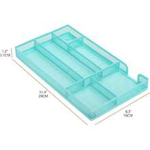 - Bandeja organizadora de cajones de computadora para organización de oficina, malla metálica, accesorios y suministros de oficina (turquesa),40075567 - Rosa coral - Ver 5