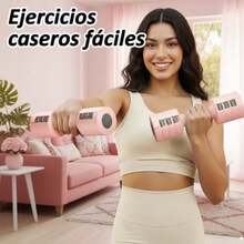 CYPNMancuernas Ajustables - Pesas Multifuncionales 2 en 1 con Barra de Conexión - Set de Mancuernas para Gimnasio en Casa - Equipo de Entrenamiento para Hombres y Mujeres Rango de Peso: 1-5 kgFashion - Rosa - Ver 3