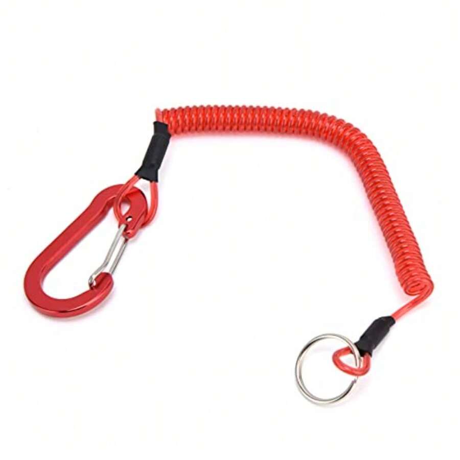 CYPNAlomejor Cordón de Pesca Resorte de  Retráctil Cuerdas en Espiral Llavero Accesorios para Alicates Herramientas de Navegación NegroFashion - 219614238 - Ver 1