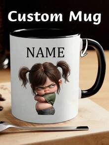 Customizable Mug - The Perfect Gift Choice, Featuring Personalized Cartoon Character Patterns On A Coffee Mug, Suitable For Valentine's Day, Unique Couples Mugs, Bridesmaids' Gifts, Newlyweds' Mugs, Housewarming Gifts, Anniversary Gifts, Graduation Gifts, Girlfriend Anniversary Gifts, Mother's Day Gifts, Birthday Gifts, Children's Day Gifts, And Father's Day Gifts.
