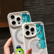 This Disney Monsters University Cartoon Character Phone Case, Featuring Sulley And Mike Wazowski, Boasts A Cute And Playful Design, A Simple And Stylish Appearance, And A Smooth And Comfortable Feel. It Features A Magnetic Back, Camera Protection, A Transparent And Fashionable Back Panel, And Reinforced Corners For Effective Drop Protection, Making It An Ideal Choice For Young People. This Phone Case Is Compatible With IPhone 17/16/15/14/13/...12/11/XR/XS/X Series And SamsungGalaxy S22, S23, S24, And S25 Series Phones. It Makes A Perfect Gift For Friends And Family. - 淺灰色 - 查看 10