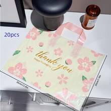 50pcs High-End Clothing Packaging Bags, Women's Shopping Bags, Small Flower Pattern Packaging Bags, Handheld Storage Bags, Reusable Packaging Bags, Thick Waterproof Portable Large Capacity Tote Bags; Outdoor Travel Daily Necessities Storage Bag. Suitable For Holidays, New Year's, Weddings, Parties, Shopping Bags, Birthday Gift Bags, Party Gift Bags ﻿ - Multicolor - View 11