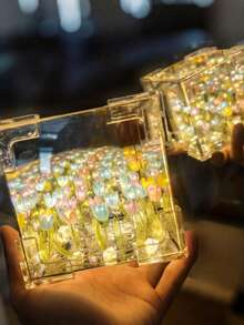 1套20朵郁金香花，手工DIY创意迷你夜灯，3D立体花卉氛围灯，优雅桌面装饰，贴心礼物，客厅家居装饰，婚礼装饰，情人节礼物 - 彩色 - 查看 4