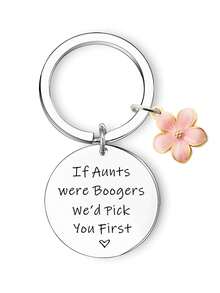 1pc Aunt Keychain, Ideal Gift For Family, Keyring Pendant, Bag Charm - Multicolor - View 7
