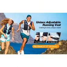 WOCBuy Running Vest With Hydration System - Lightweight, Breathable Backpack For Hiking, Cycling & Marathon Races - Adjustable Waistband & Phone Pocket - Black - View 11