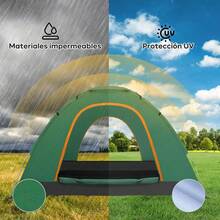 CYPNTiendas de CampañaCasa de Campaña 2-3 Personas con 2 Puertas Impermeable y Prueba Viento Casa de Acampar Familiar Automática Pop-up con Bolsa de Transporte para Exteriores Picnic ViajesFashion