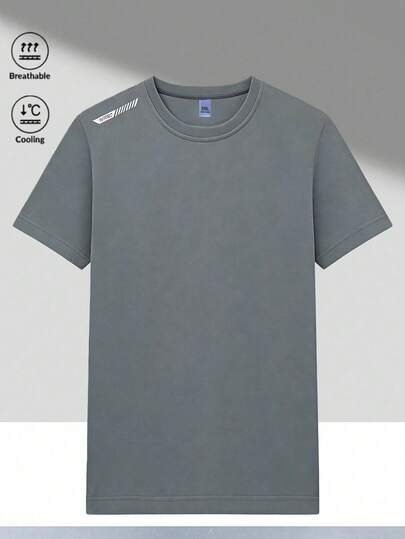 男士春夏撞色条纹T恤 | 清凉休闲上衣，适合运动、街头、日常、通勤和户外活动