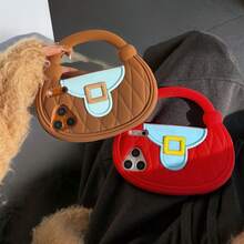 1pc Women's Asymmetrical Shaped Handheld Phone Case, Popular, Minimalist, Impact Resistant, Simple, Fashionable, Thin, Convenient, Impact Resistant, Soft Case/Shell, Compatible With Apple 17, 17 Pro, 17 Pro Max, 16, 16 Pro, 16 Pro Max, 15, 15 Pro, 15 Pro Max