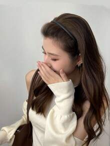 3pcs Unisex Solid Color Simple Headbands Hairband - Black - View 2