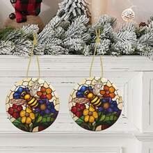 Bee Ceramic Christmas Hanging Ornament For Xmas Tree Wedding Holiday Party Home Decor - Bee - 查看 9