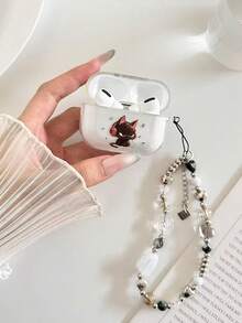 卡通猫咪彩绘手镯透明时尚蓝牙耳机保护套，兼容保护套、耳机、Pro 3保护套、Pro（第二代）、3、Pro、1/2、4保护套